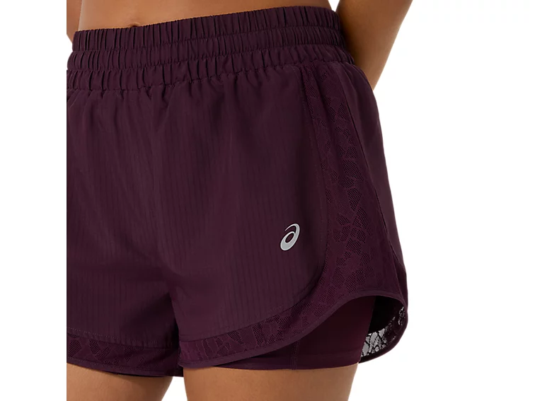 asics NAGINO RUN 2-N-1 SHORT (Women's)