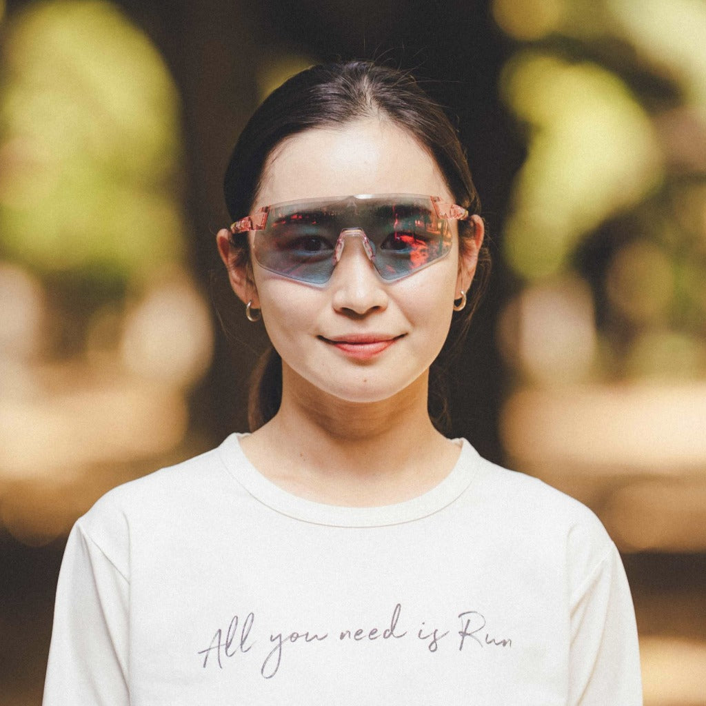 ALTALIST HAYATE R2 (Glossy Clear Pink Temple/Red Mirror Photochromic & VIV20 Lens)