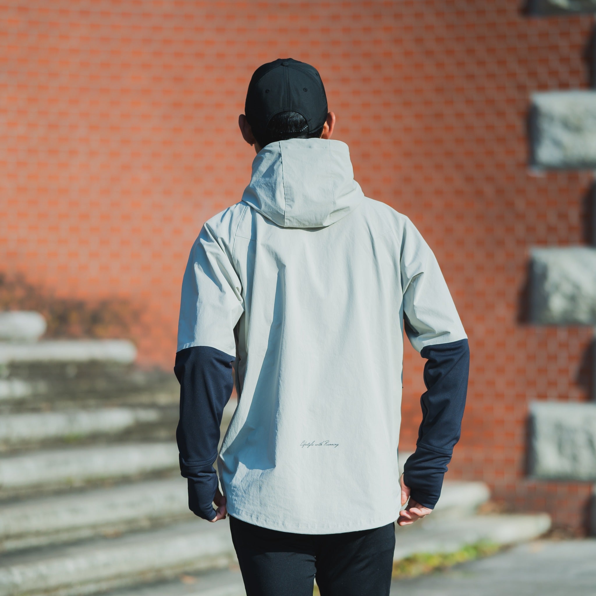 【展示サンプル】THE RUNNING JACKET by Runtrip Full Zip (Gray)