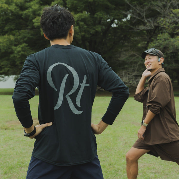 Rt Back Big Logo Long-Sleeve Tee (Black)