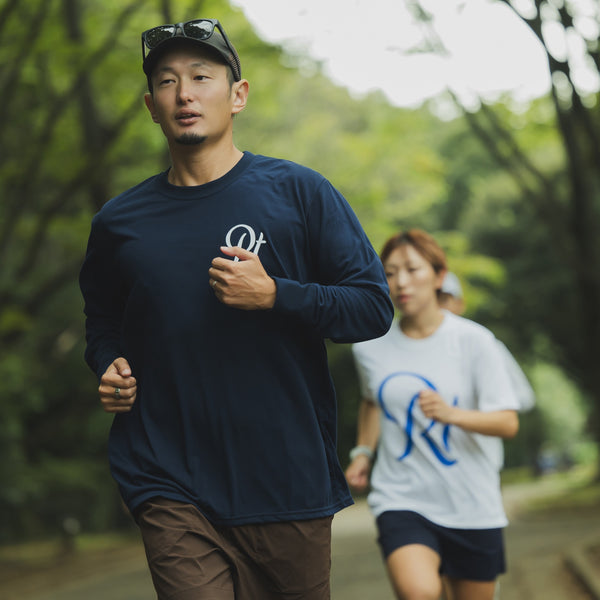 Rt Back Big Logo Long-Sleeve Tee (Navy)