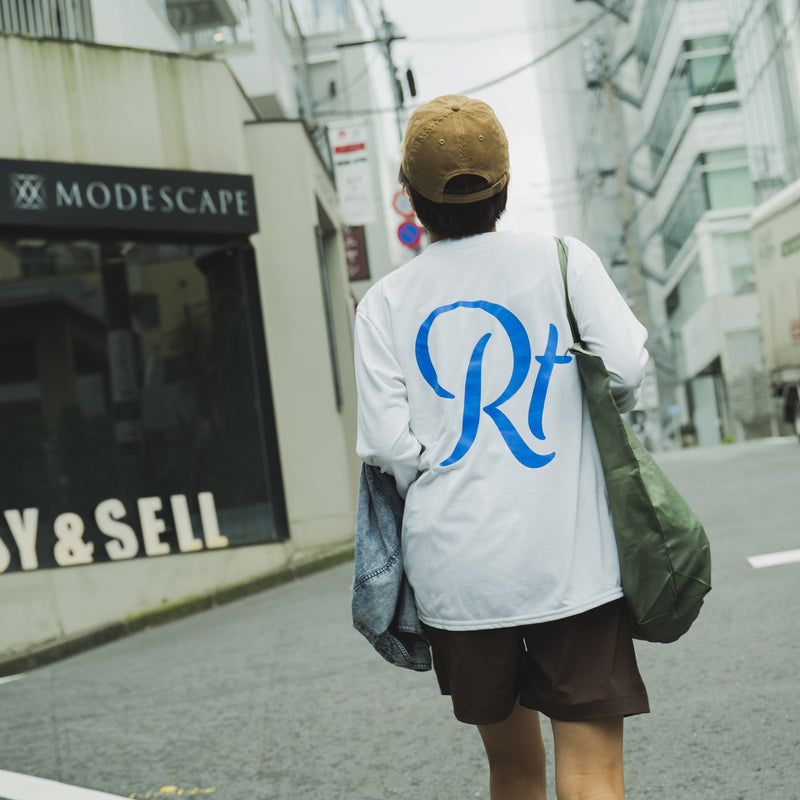 Rt Back Big Logo Long-Sleeve Tee (White)