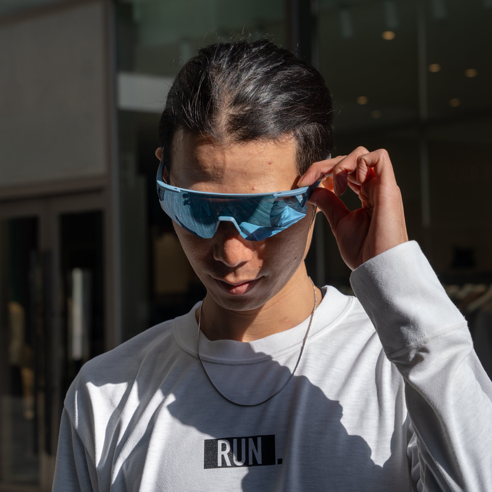 ALTALIST　HAYATE R1 サングラス ALTALIST HAYATE R1 (Matt White Frame/Purple Mirror Lens) – Runtrip