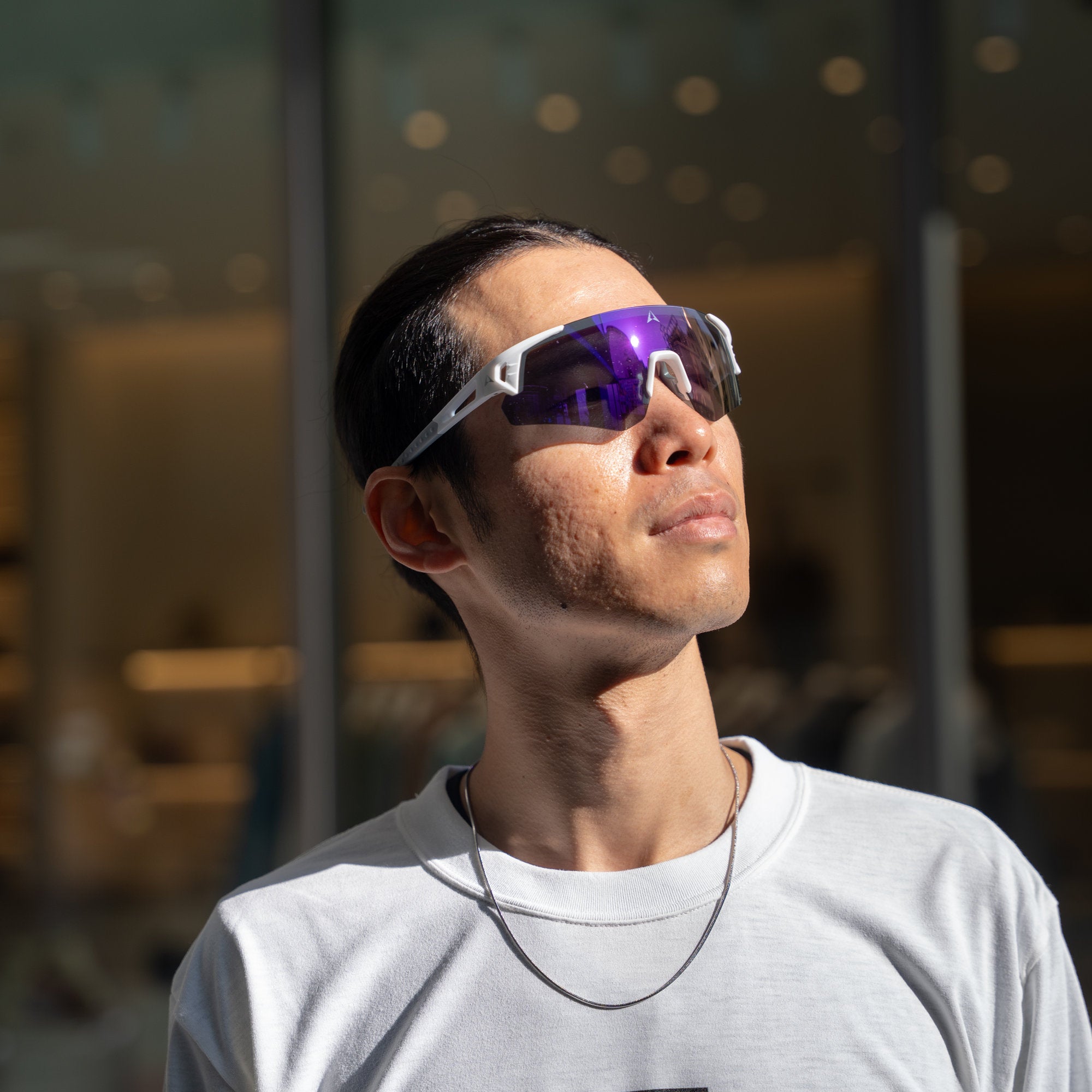 ALTALIST　HAYATE R1 サングラス ALTALIST HAYATE R1 (Matt White Frame/Purple Mirror Lens) – Runtrip