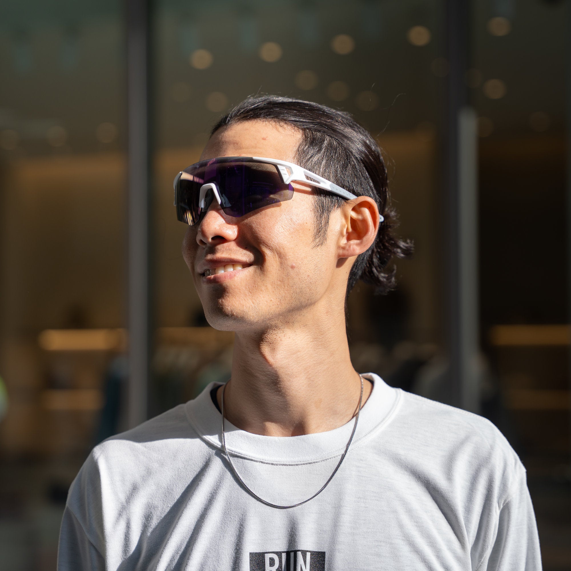 ALTALIST HAYATE R1 (Matt White Frame/Purple Mirror Lens)