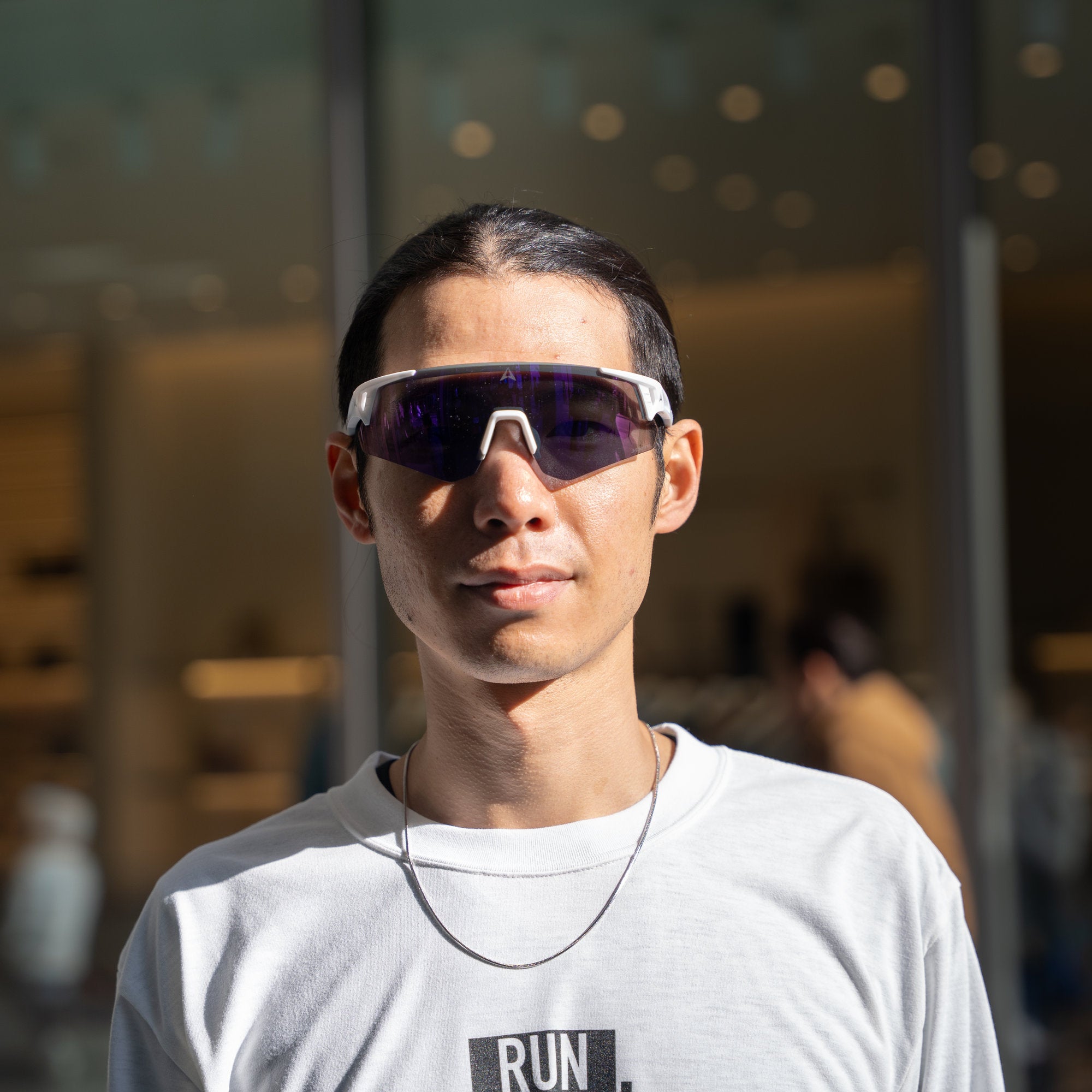 ALTALIST HAYATE R1 (Matt White Frame/Purple Mirror Lens)