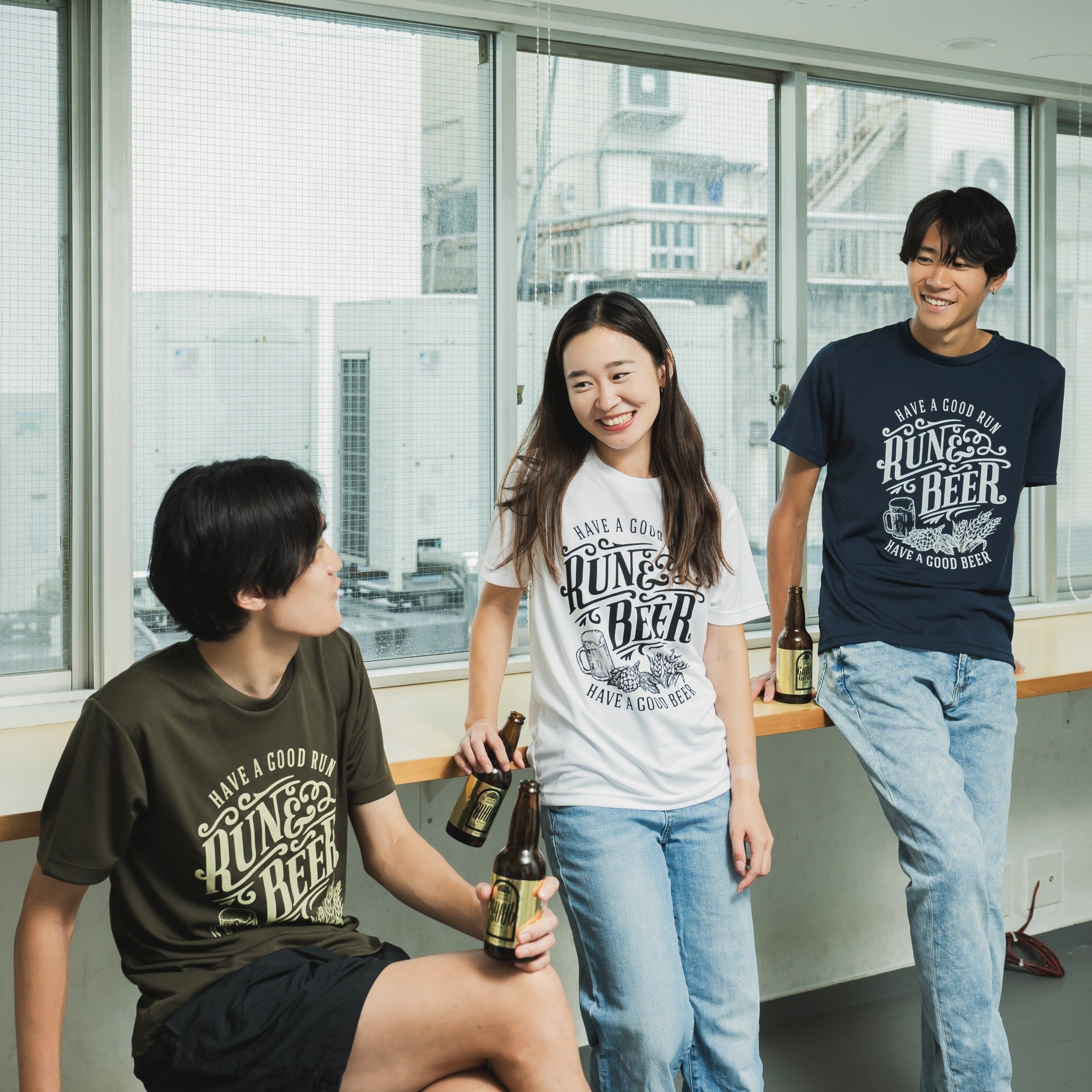 Run &amp; Beer DRY Tee (Khaki)