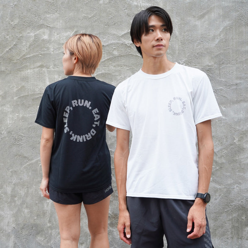 EAT DRINK SLEEP RUN / Circle Logo Tee (Black)