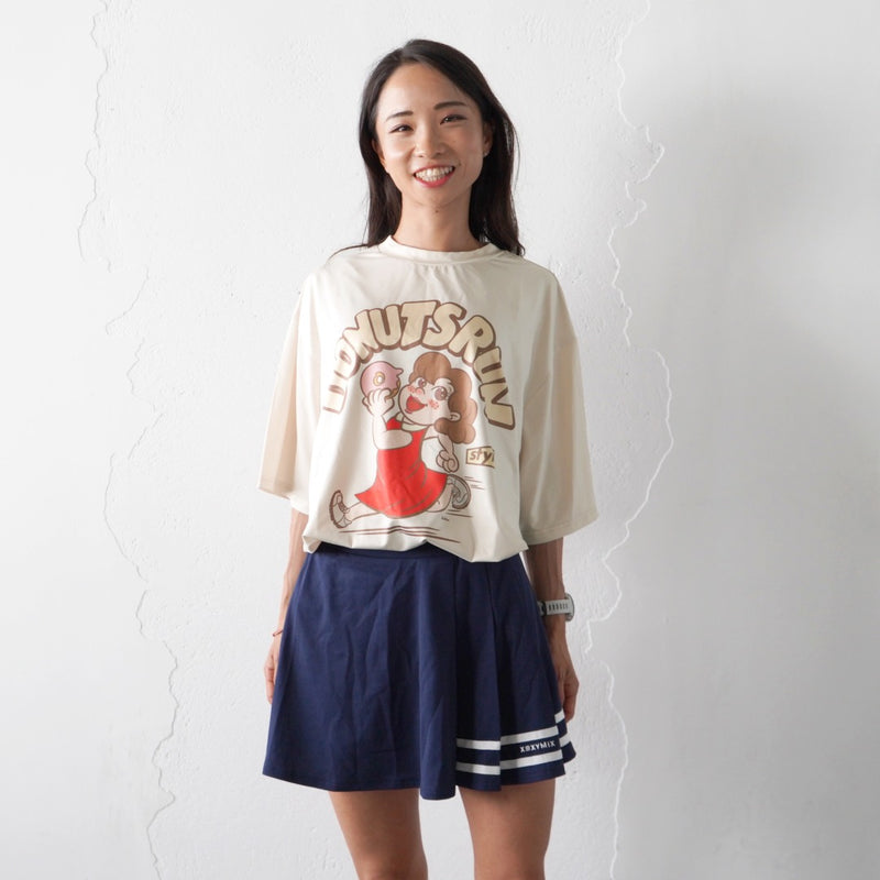 Style | I LOVE DONUTS RUNNING TEE by JINGER (Ivory)