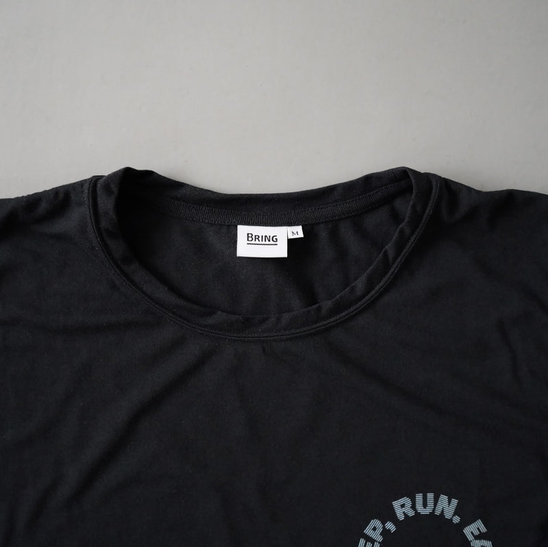 EAT DRINK SLEEP RUN / Circle Logo Sleeve-less Tee (Black)