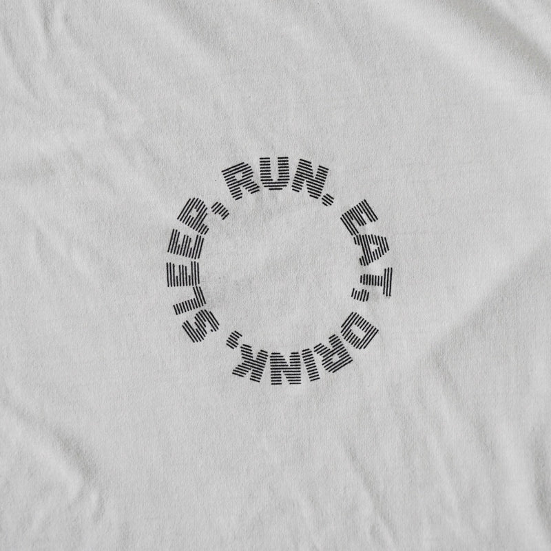 EAT DRINK SLEEP RUN / Circle Logo Tee (White)