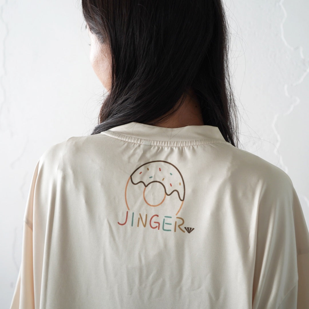 Style | I LOVE DONUTS RUNNING TEE by JINGER (Ivory)