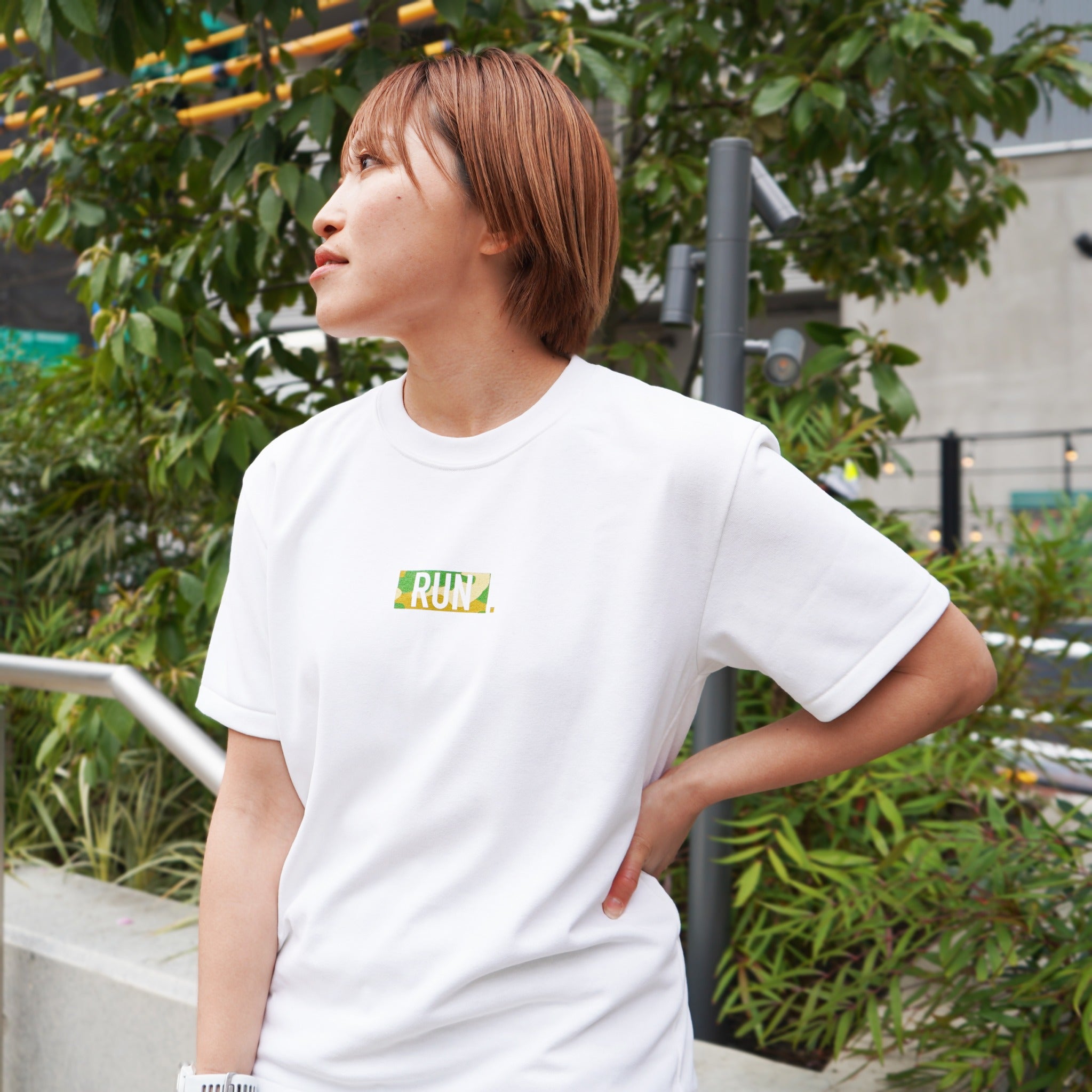 EAT DRINK SLEEP RUN / “STREET” RUN. HEAVY WEIGHT Tee Limited "Camouflage" Edition (White)