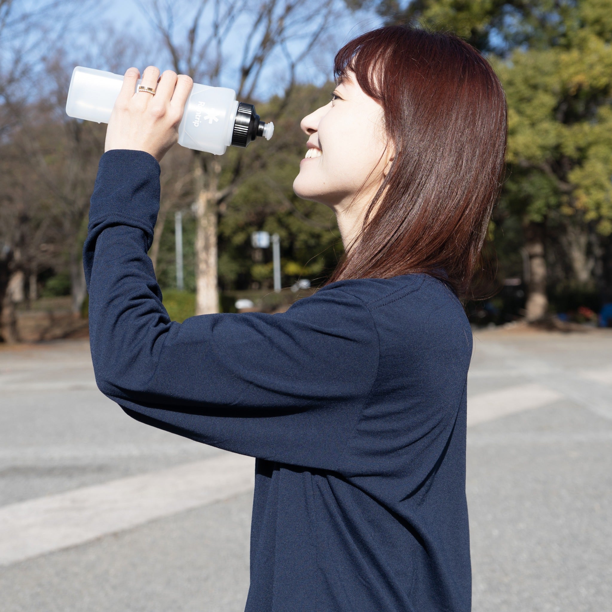 Runtrip LOGO BOTTLE｜ランニングマイボトル New Model (Black)