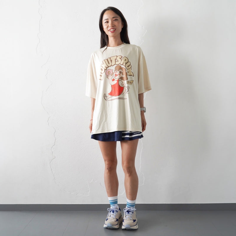 Style | I LOVE DONUTS RUNNING TEE by JINGER (Ivory)