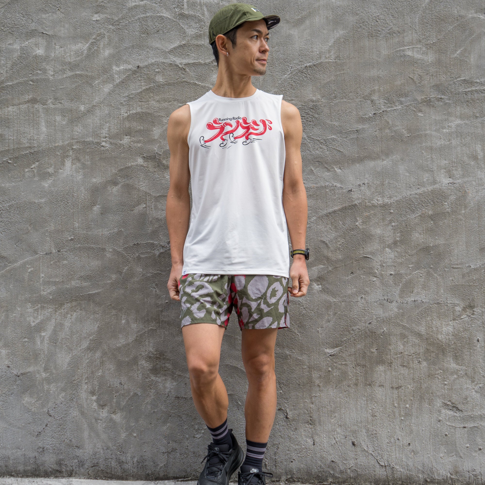 【予約商品】ランラジ × JINGER Racing Tank (White / Men’s)