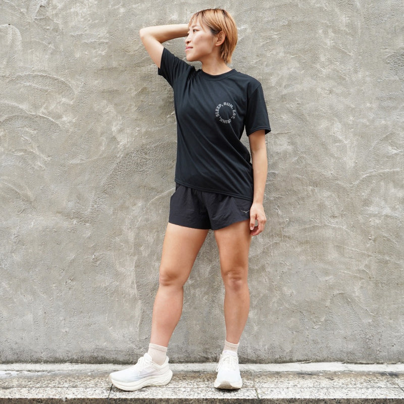 EAT DRINK SLEEP RUN / Circle Logo Tee (Black)