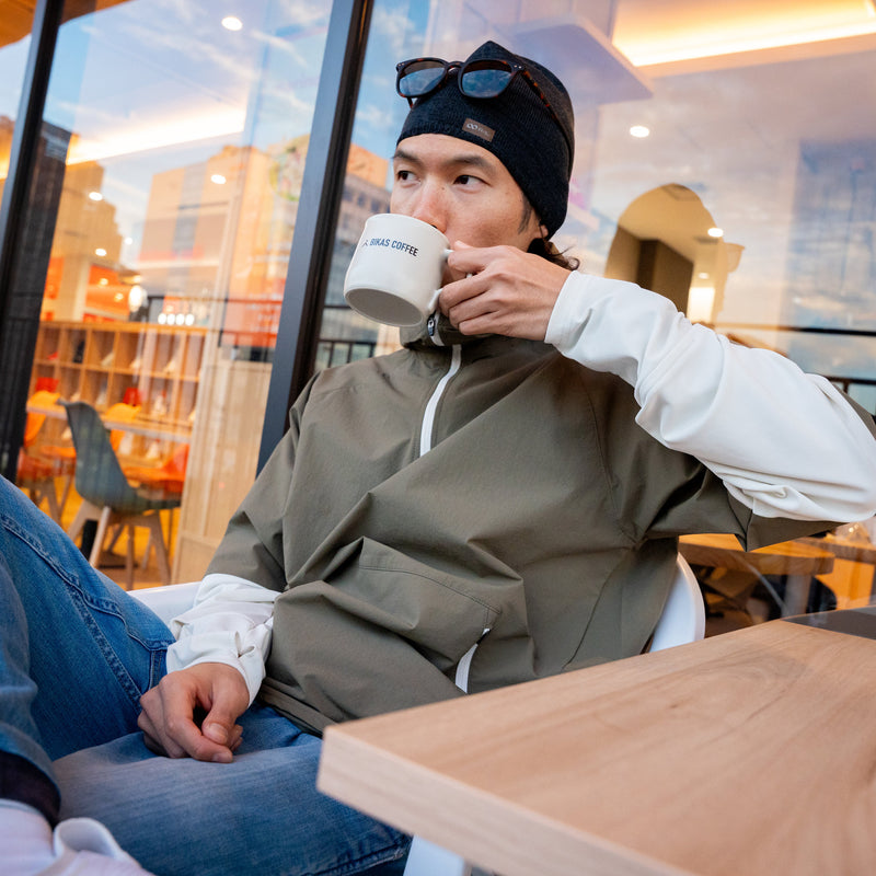 THE RUNNING JACKET by Runtrip Pull Over Limited Model (Khaki)