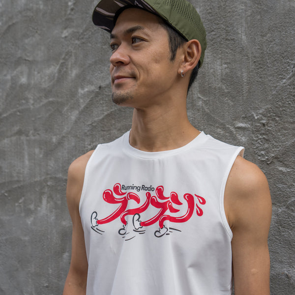 【予約商品】ランラジ × JINGER Racing Tank (White / Men’s)