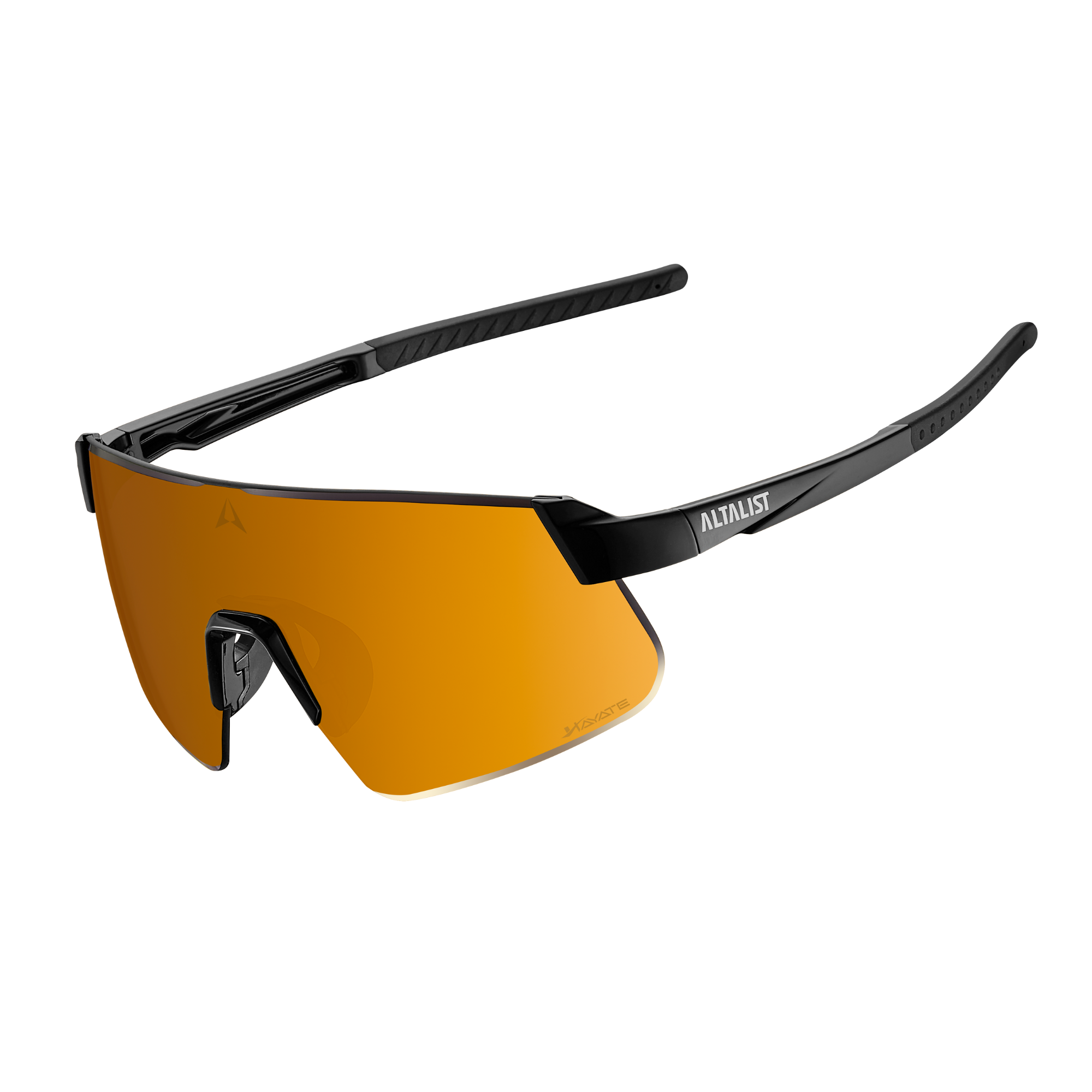 ALTALIST HAYATE R2 (Glossy Black Temple / Gold Mirror VIV20 Lens)