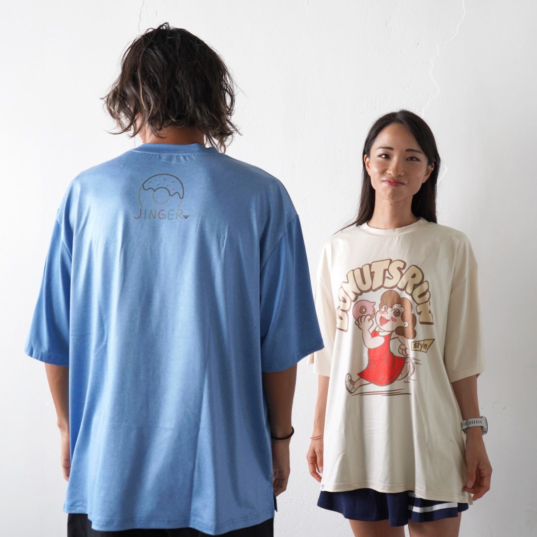 Style | I LOVE DONUTS RUNNING TEE by JINGER (Blue) – Runtrip Store