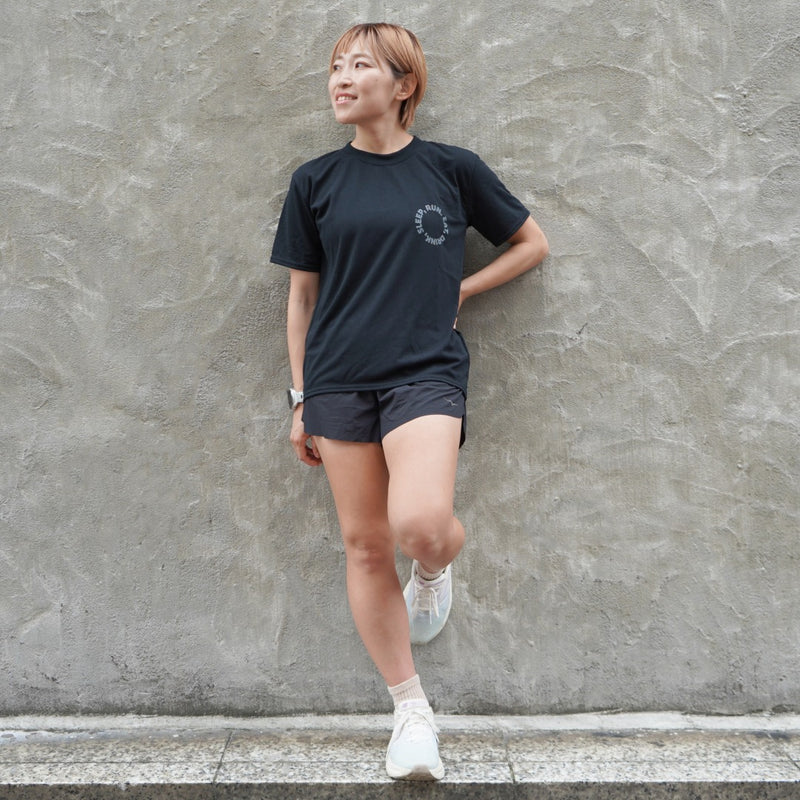 EAT DRINK SLEEP RUN / Circle Logo Tee (Black)