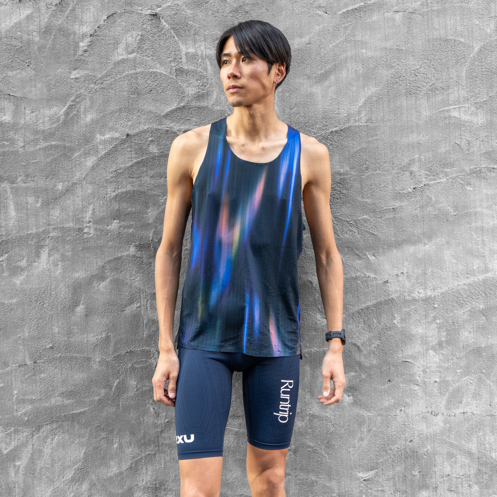 2XU × Runtrip エリートMCS ランコンプレッションレースショートタイツ (MDN / WHT)