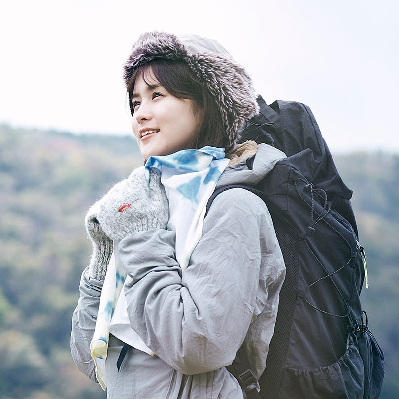 CHAORAS スポーツてぬぐい (タイダイ ウィンターブルー×ホワイト)