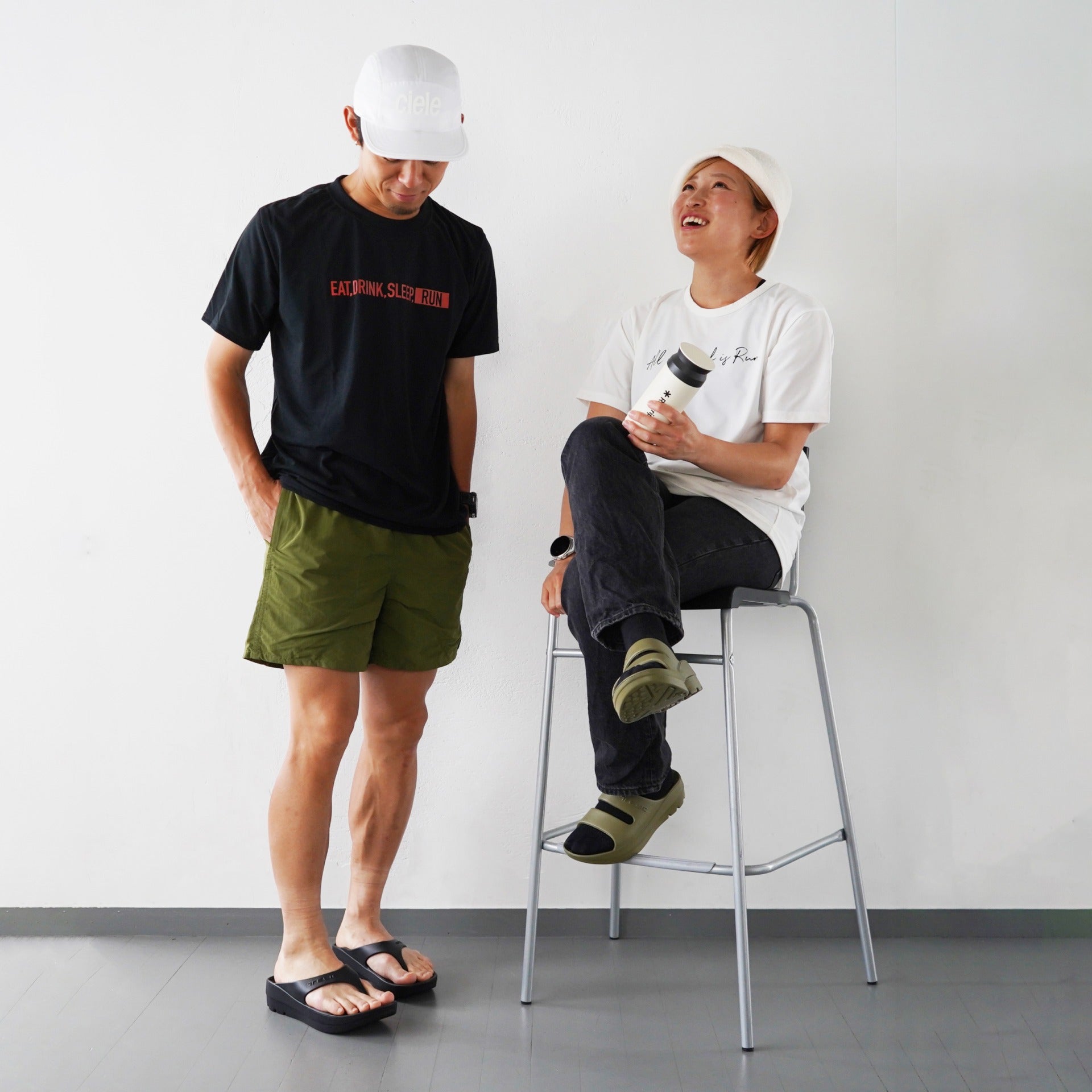 TELICリカバリーサンダル W-STRAP (Black)