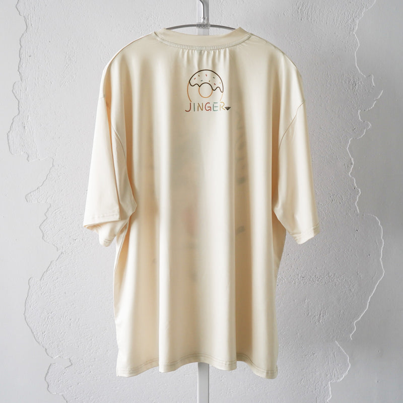 Style | I LOVE DONUTS RUNNING TEE by JINGER (Ivory)