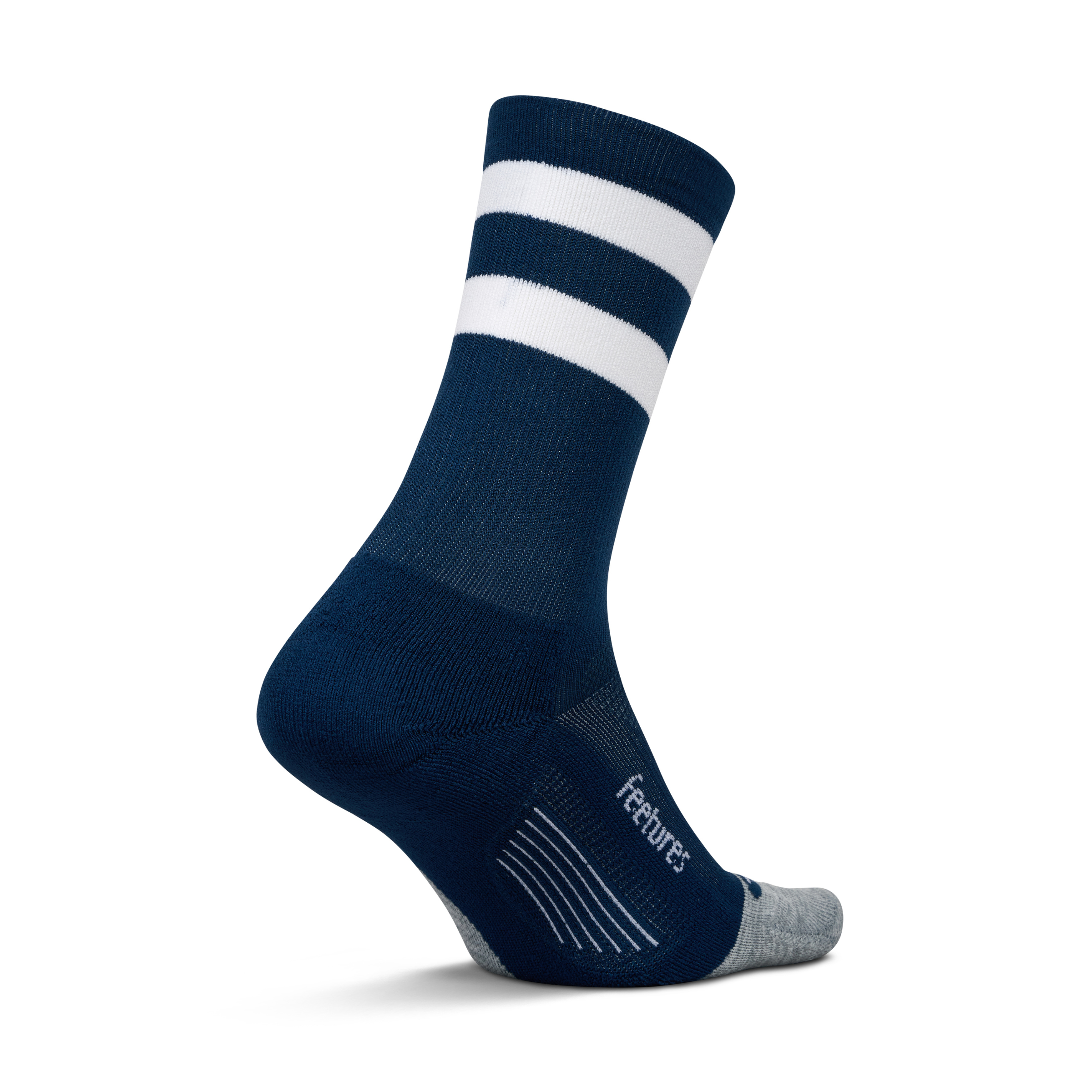 Feetures｜ELITE LIGHT CUSHION MINI CREW (Navy High Top Stripe)