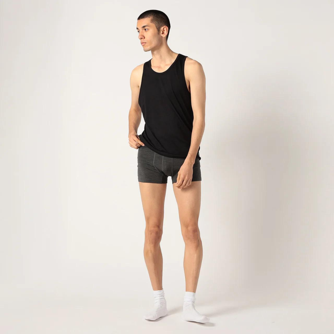 [sn] Men's BASE MID BOXER PANTS (Pirate Grey Melange)