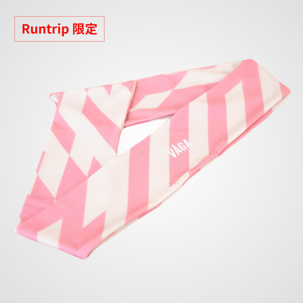 VAGA SUMMER PRINTED HEADBAND (PASTEL PINK / LIGHT GREY)