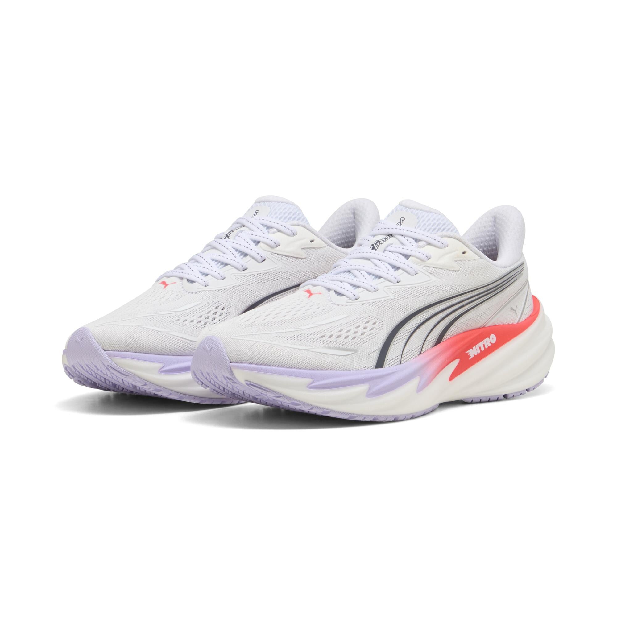 PUMA VELOCITY NITRO 5（Women's）PUMA White-Ultra Red-Light Lavender