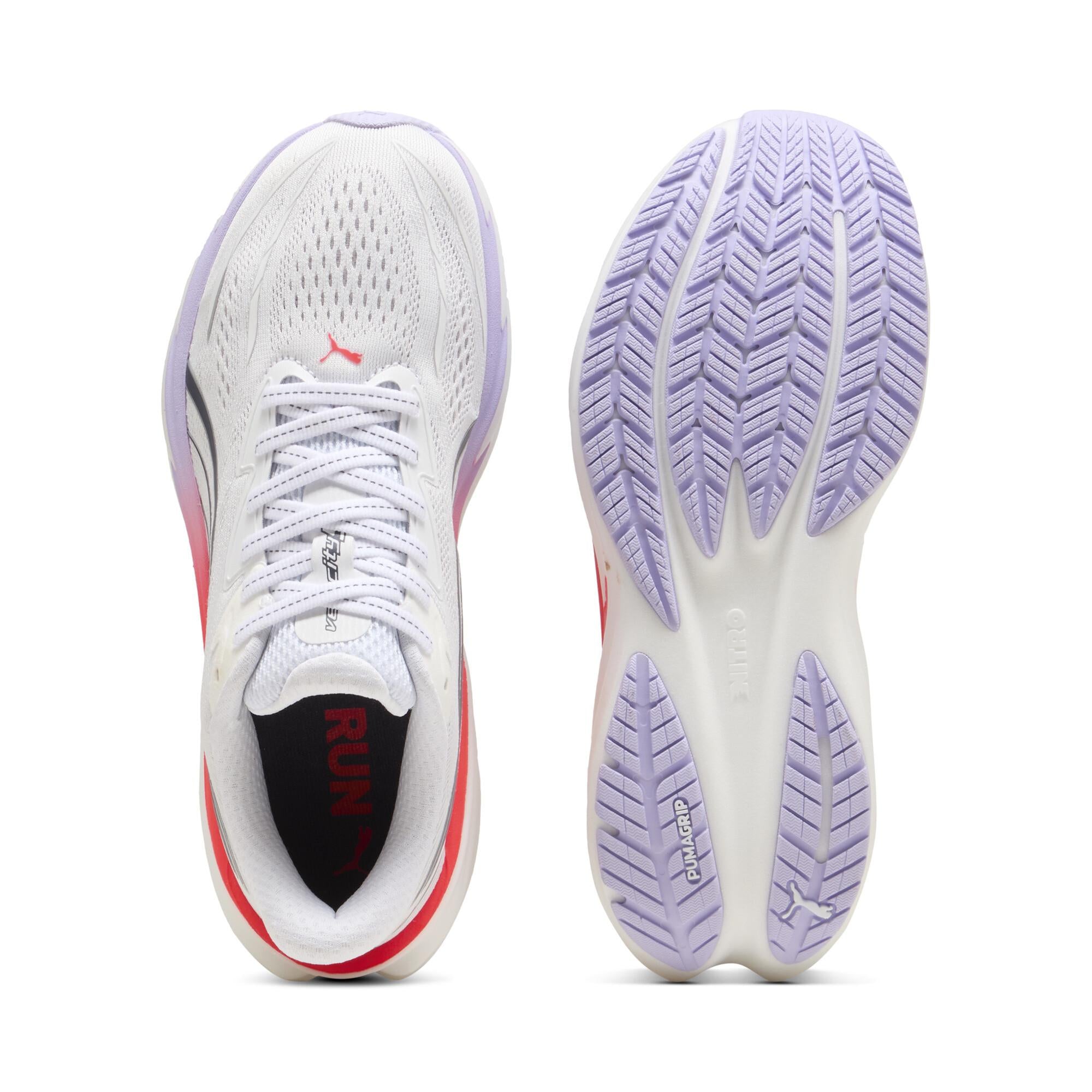 PUMA VELOCITY NITRO 5（Women's）PUMA White-Ultra Red-Light Lavender