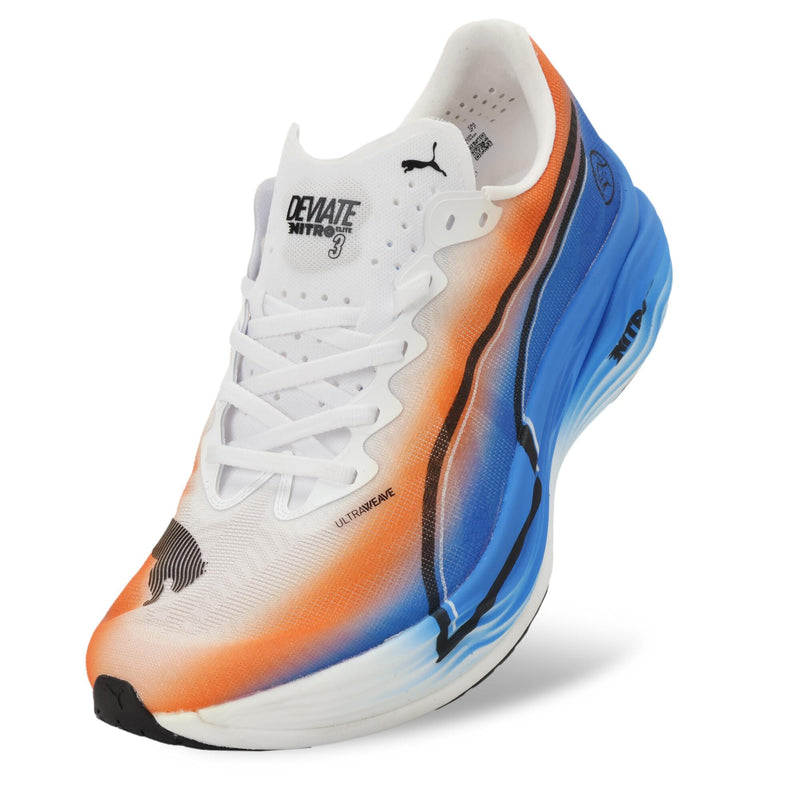PUMA DEVIATE NITRO ELITE 3 EKIDEN（Men's）PUMA White-Heat Fire-PUMA Black