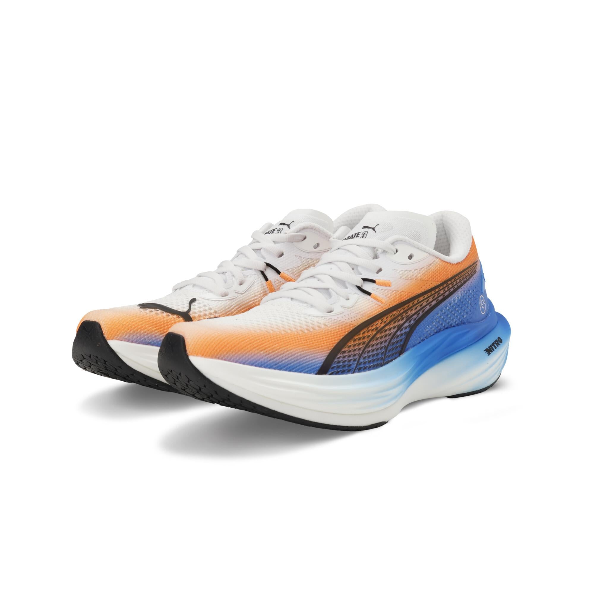 PUMA DEVIATE NITRO 3 EKIDEN（Men's）PUMA White-Heat Fire-PUMA Black