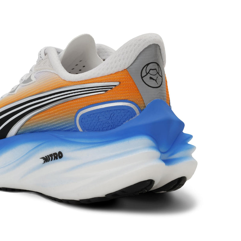 PUMA VELOCITY NITRO 4 EKIDEN（Men's）PUMA White-Heat Fire-Ultra Blue