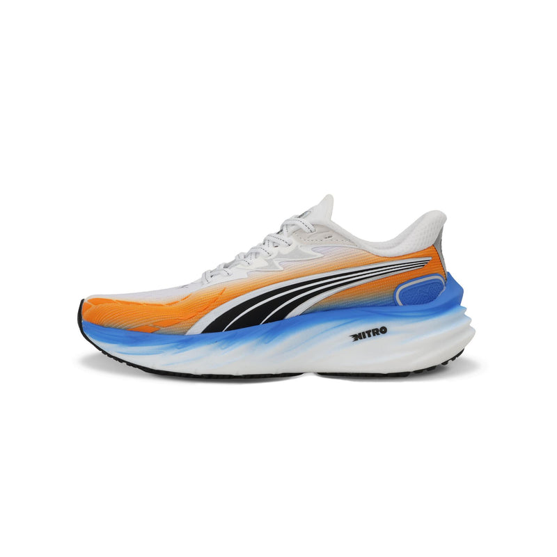 PUMA VELOCITY NITRO 4 EKIDEN（Men's）PUMA White-Heat Fire-Ultra Blue