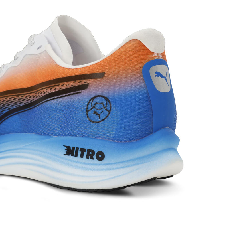 PUMA PROPIO NITRO EKIDEN（Men's）PUMA White-PUMA Black-Ultra Blue-Heat Fire