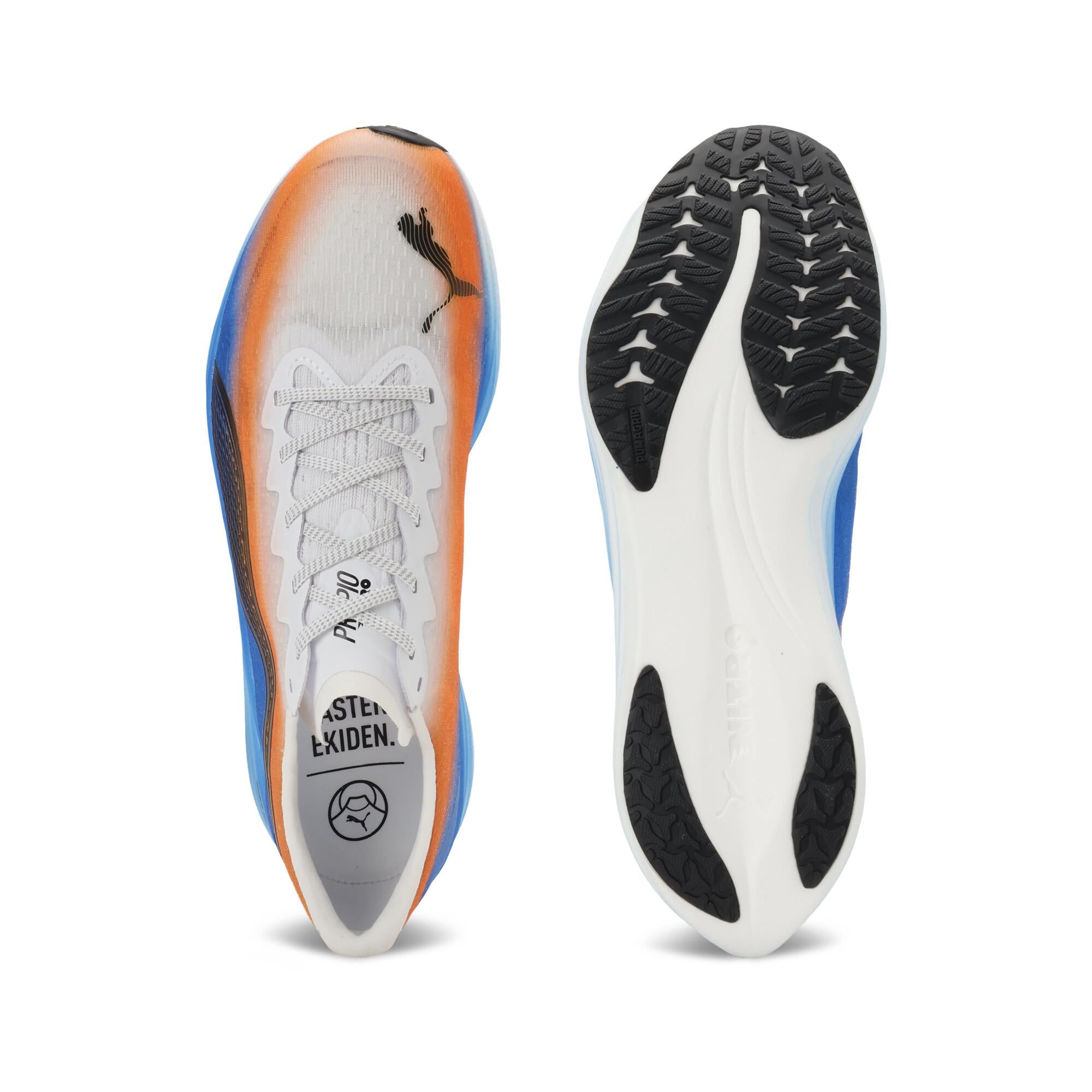 PUMA PROPIO NITRO EKIDEN（Men's）PUMA White-PUMA Black-Ultra Blue-Heat Fire