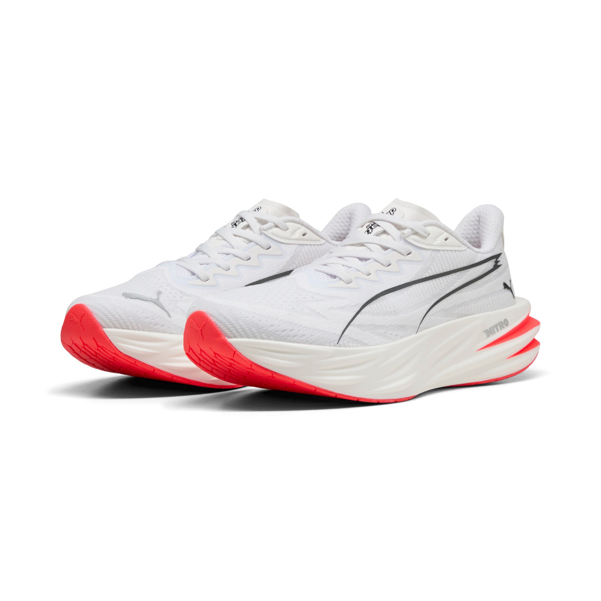 PUMA DEVIATE PURE NITRO（Women's）PUMA WHITE-ULTRA RED