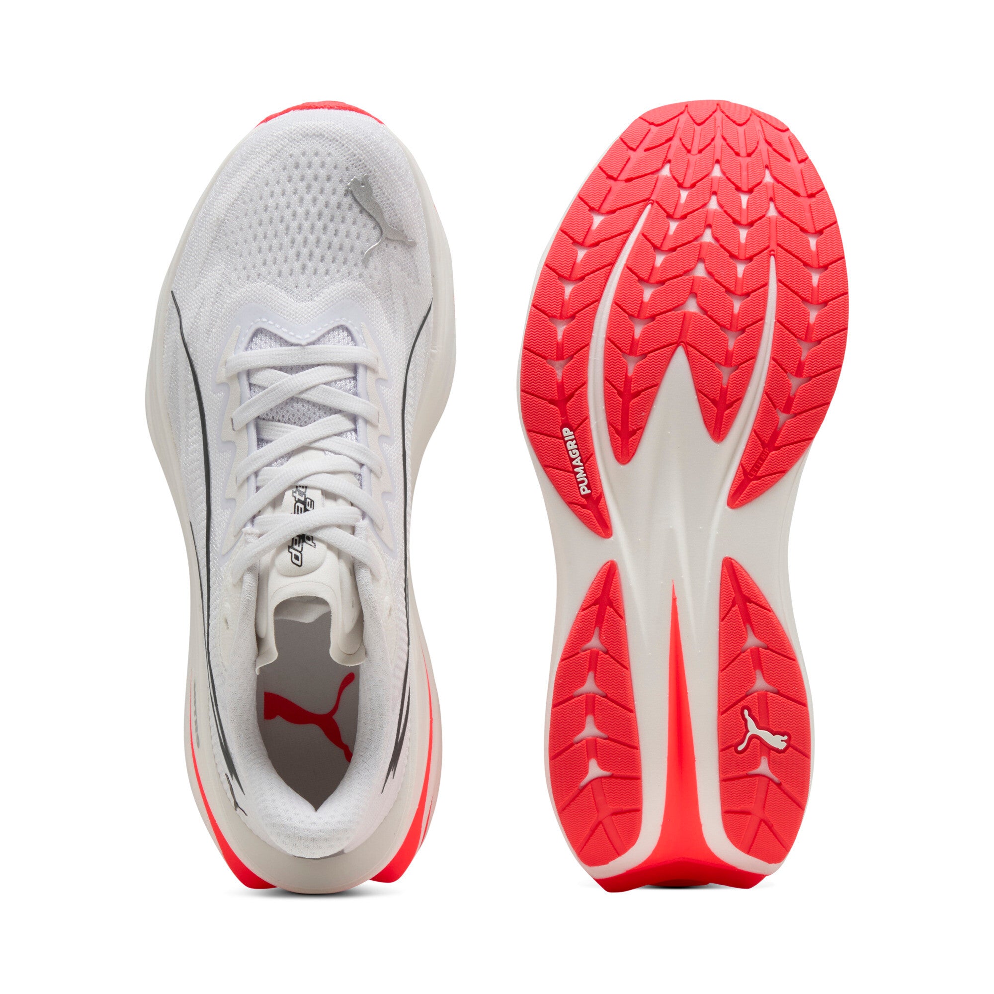 PUMA DEVIATE PURE NITRO（Women's）PUMA WHITE-ULTRA RED – Runtrip Store