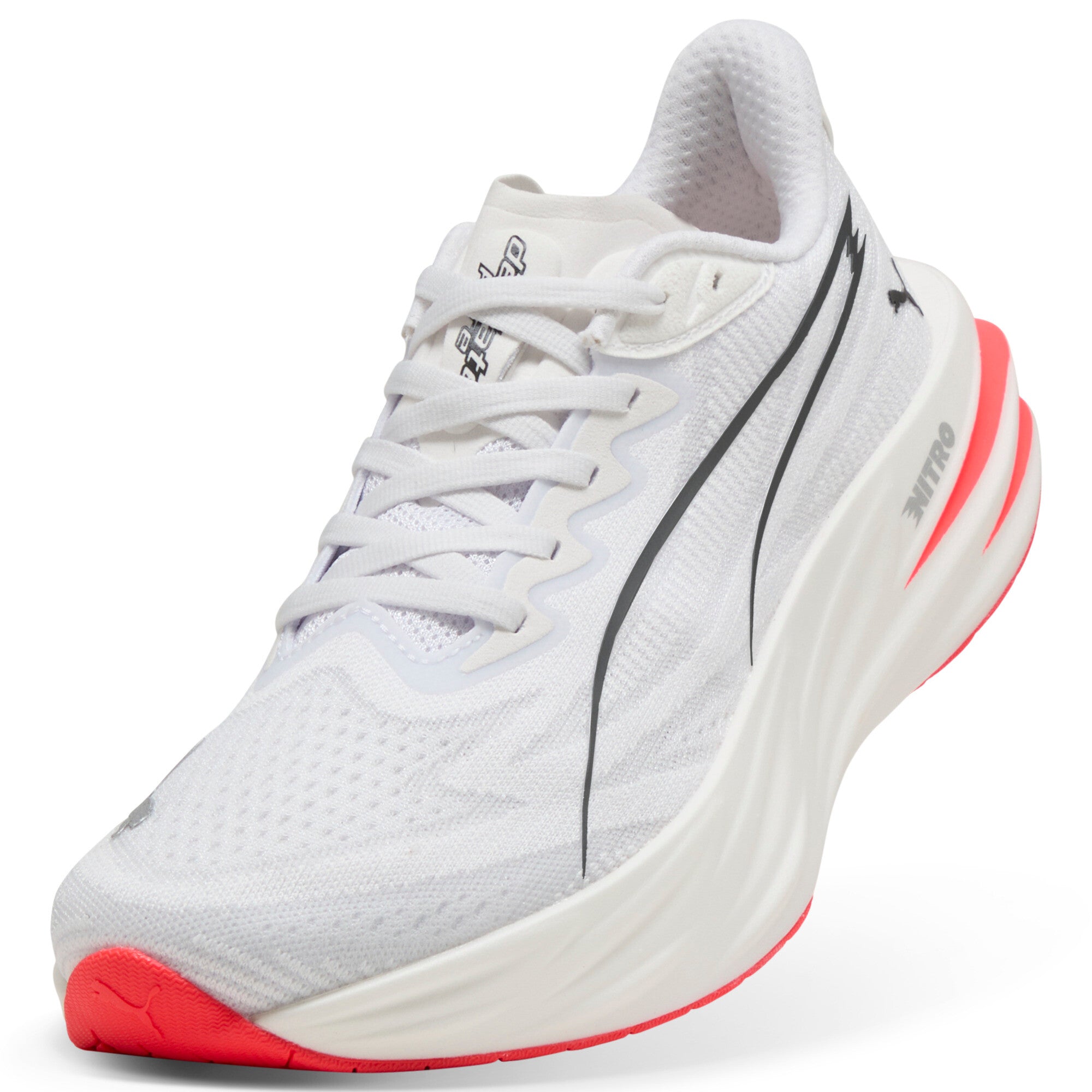 PUMA DEVIATE PURE NITRO（Women's）PUMA WHITE-ULTRA RED