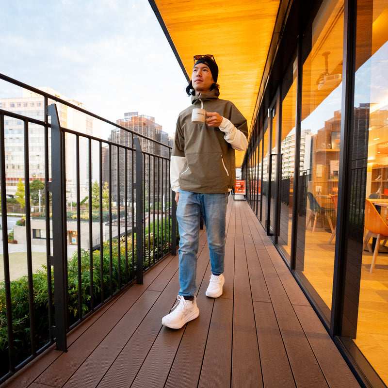 THE RUNNING JACKET by Runtrip Pull Over Limited Model (Khaki)