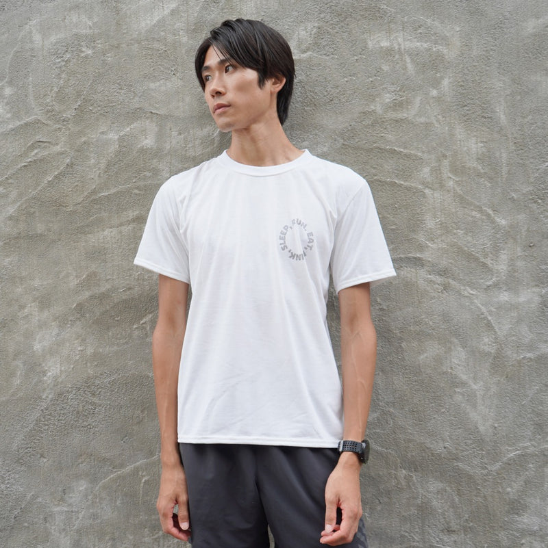 EAT DRINK SLEEP RUN / Circle Logo Tee (White)