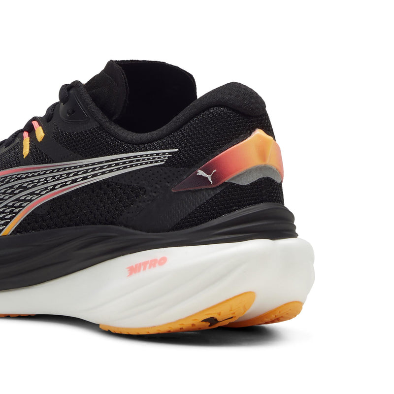 PUMA DEVIATE NITRO 3 WIDE（Women's）PUMA BLACK-SUNSET GLOW-SUN STREAM