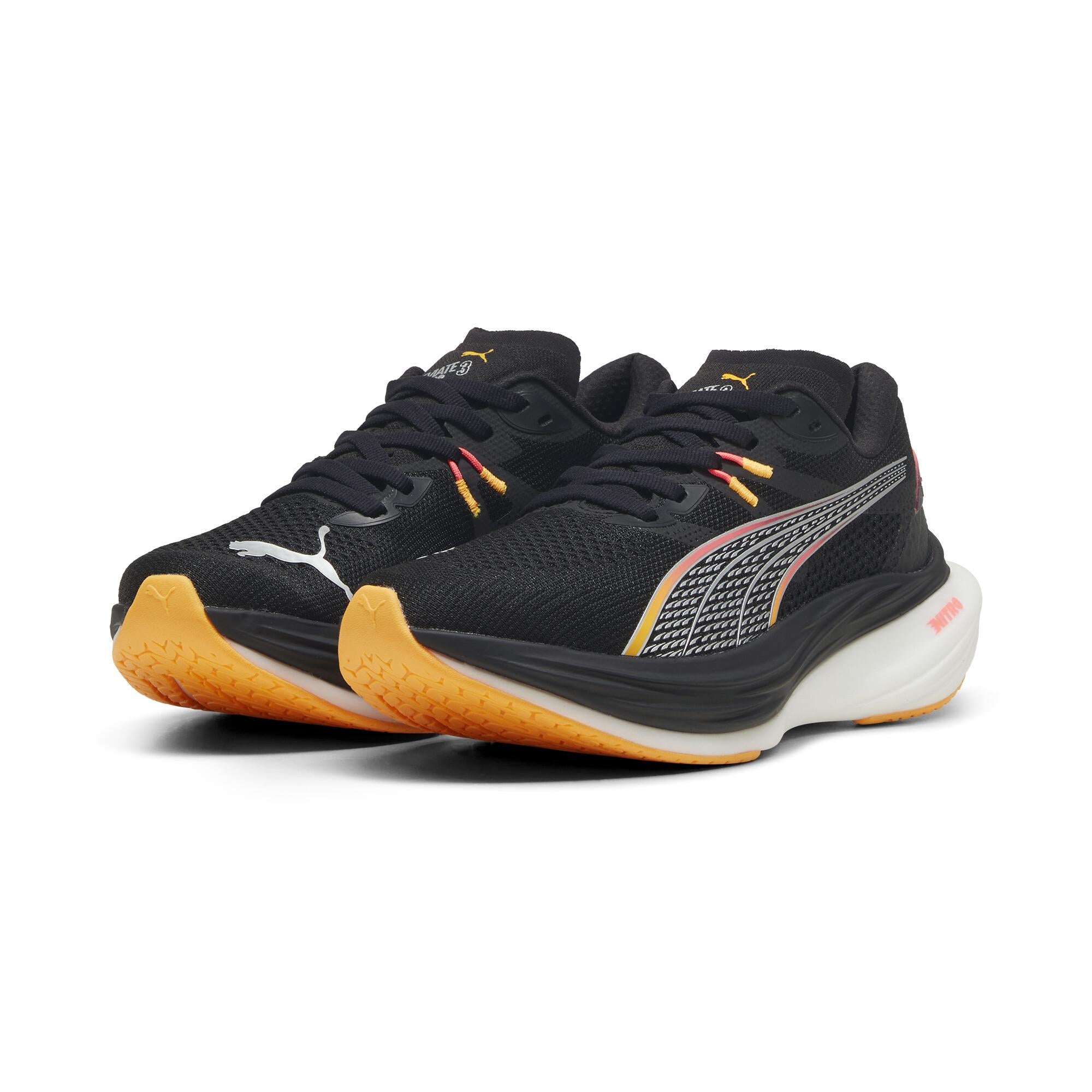 PUMA DEVIATE NITRO 3 WIDE（Women's）PUMA BLACK-SUNSET GLOW-SUN STREAM