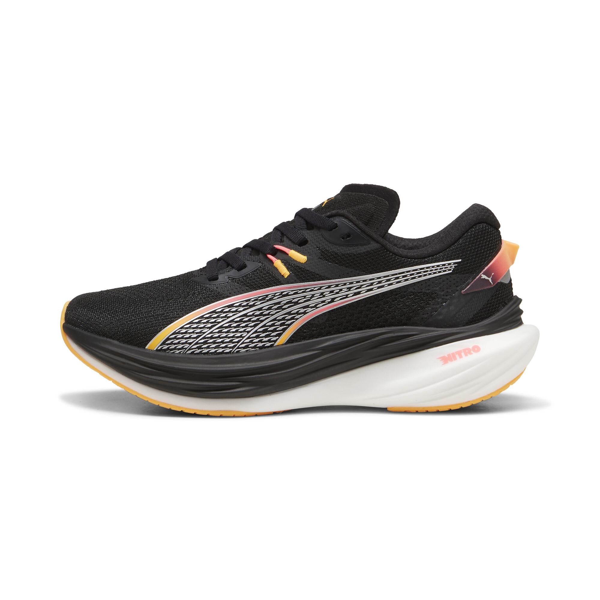 PUMA DEVIATE NITRO 3 WIDE（Women's）PUMA BLACK-SUNSET GLOW-SUN STREAM