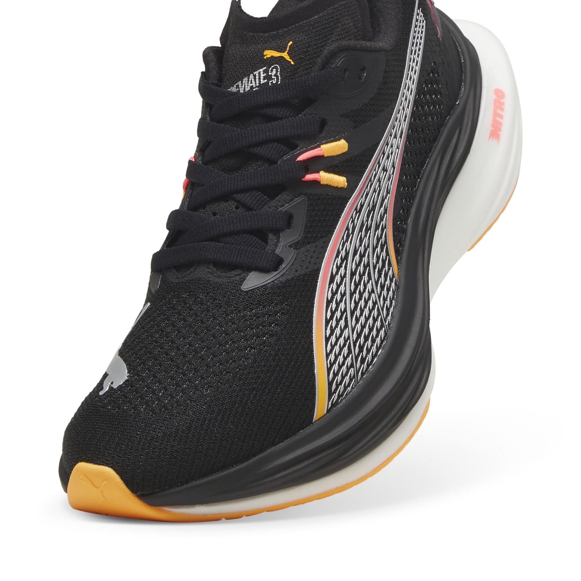 PUMA DEVIATE NITRO 3 WIDE（Women's）PUMA BLACK-SUNSET GLOW-SUN STREAM